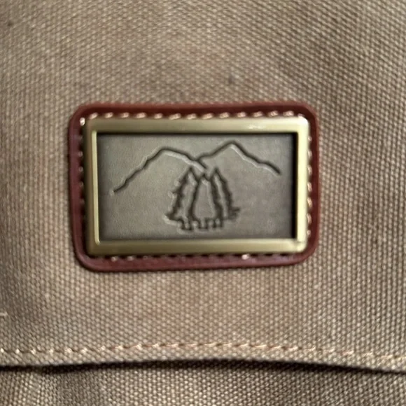 Tan canvas messenger bag - Picture 2 of 7